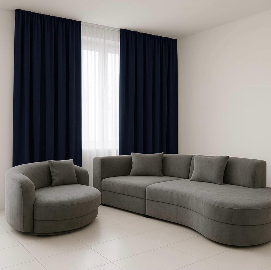 Elegant luxury curtains installation by Coxy-Fix Interiors